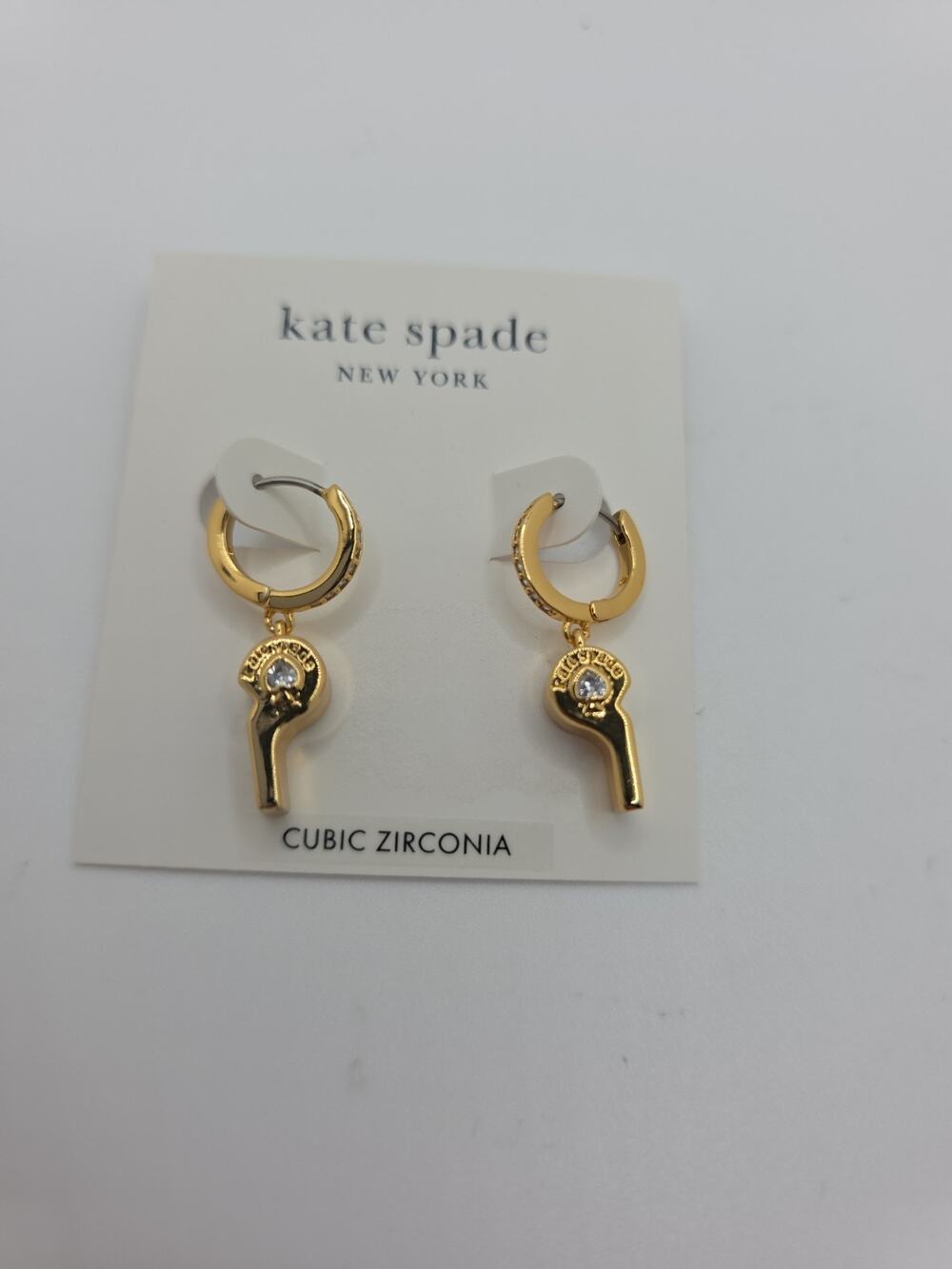 Kate Spade New York Gold Tone Spade Whistle